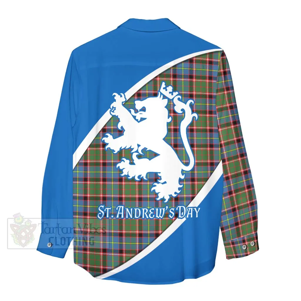 Aikenhead Family Crest Tartan Women's Casual Shirt Celebrate Saint Andrew's Day in Style
