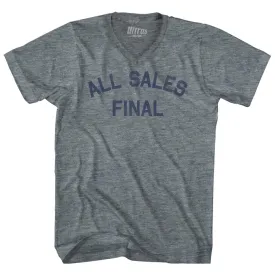 All Sales Final Adult Tri-Blend V-neck T-shirt