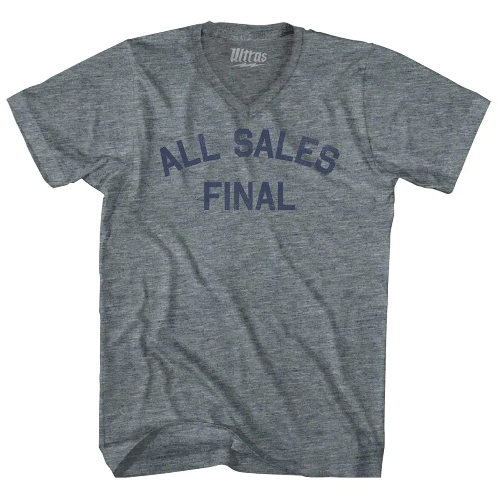 All Sales Final Adult Tri-Blend V-neck T-shirt