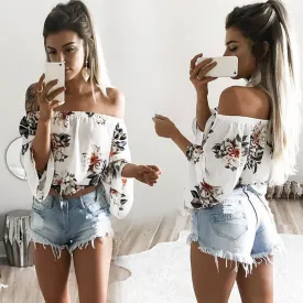 Casual Long Sleeve Off Shoulder Loose Shirt