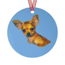 Chihuahua 'Belle' Metal Ornaments