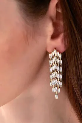Curveins Crystal Drop Dangle Earrings