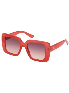 Fashionable Square Sunglasses in Milky Coral