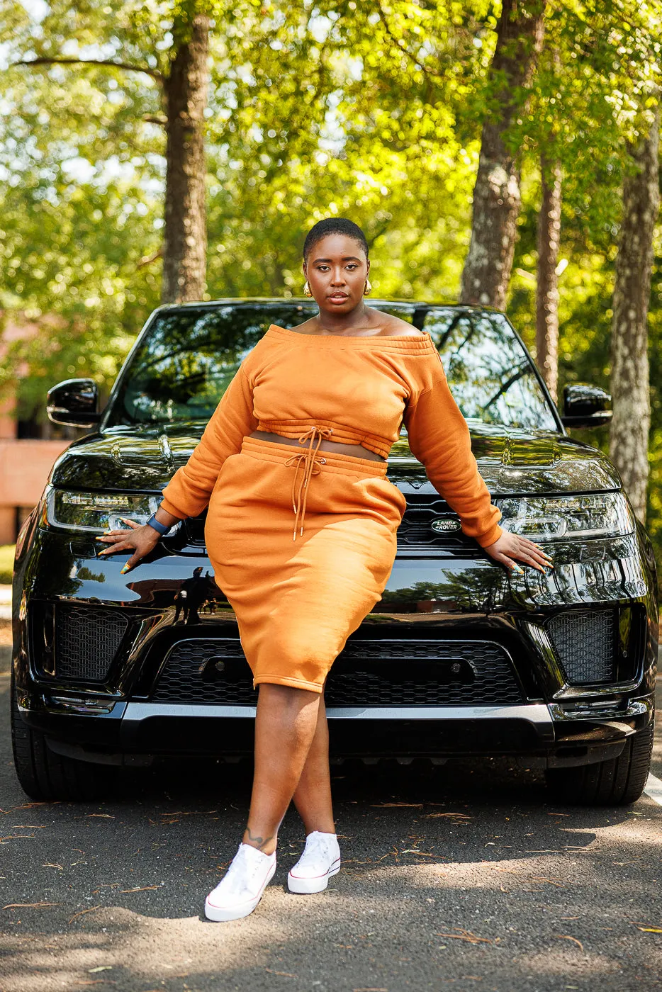 FINAL SALE - Aliya Side Zip Skirt - Cognac