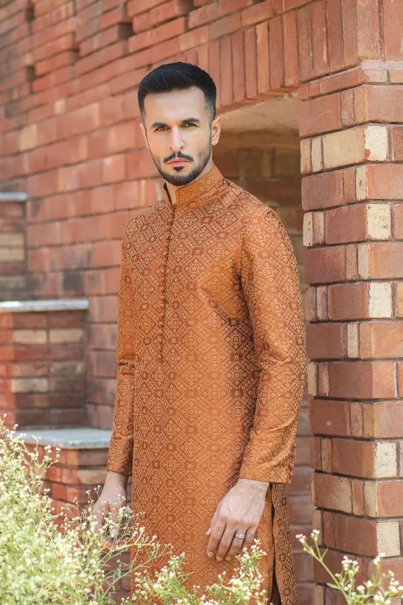 GEM Garments - Gulzar - Kurta - Orange - 1 Piece - Embroidered