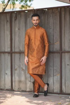 GEM Garments - Gulzar - Kurta - Orange - 1 Piece - Embroidered