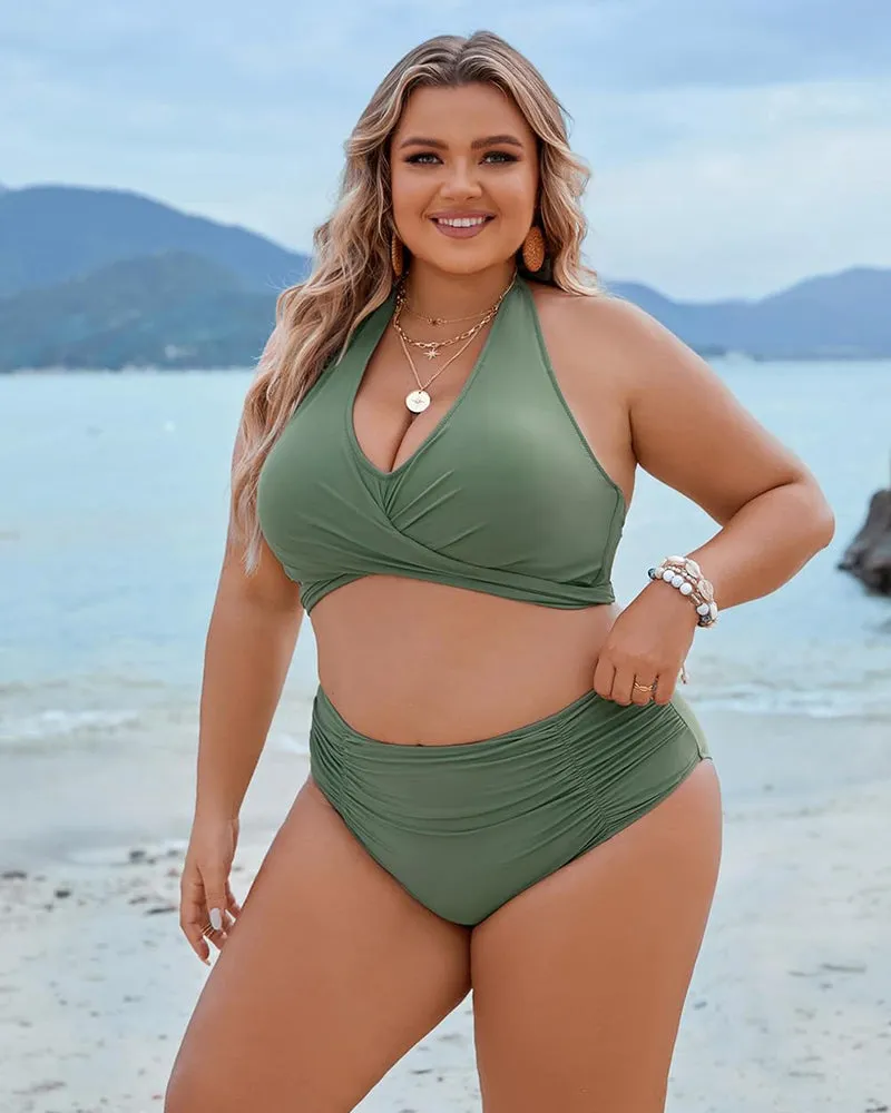 Hot Sale 50% OFF Tummy Control Swimsuits Modest High Waist Bikini Sets