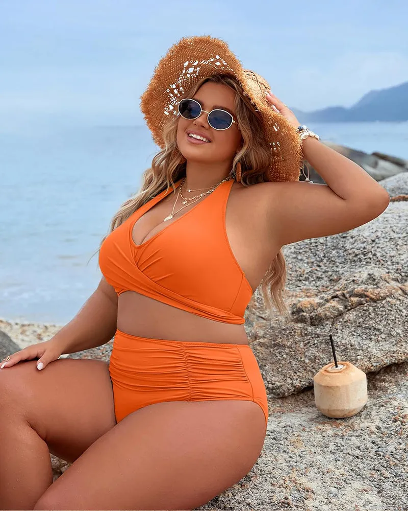 Hot Sale 50% OFF Tummy Control Swimsuits Modest High Waist Bikini Sets