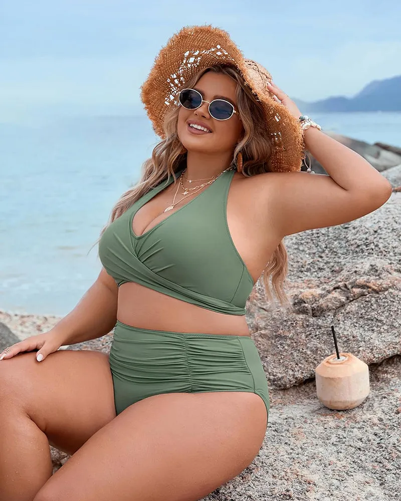 Hot Sale 50% OFF Tummy Control Swimsuits Modest High Waist Bikini Sets