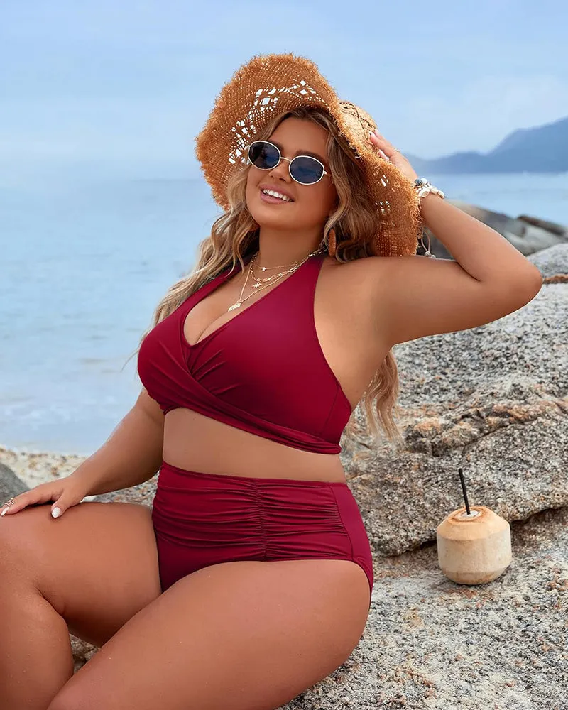 Hot Sale 50% OFF Tummy Control Swimsuits Modest High Waist Bikini Sets