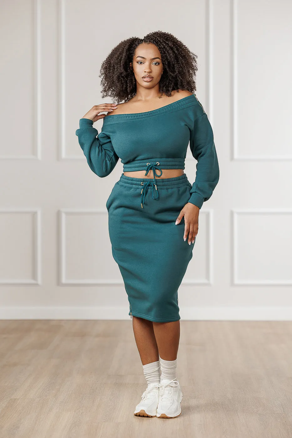 Jackie Off-Shoulder Top - Emerald