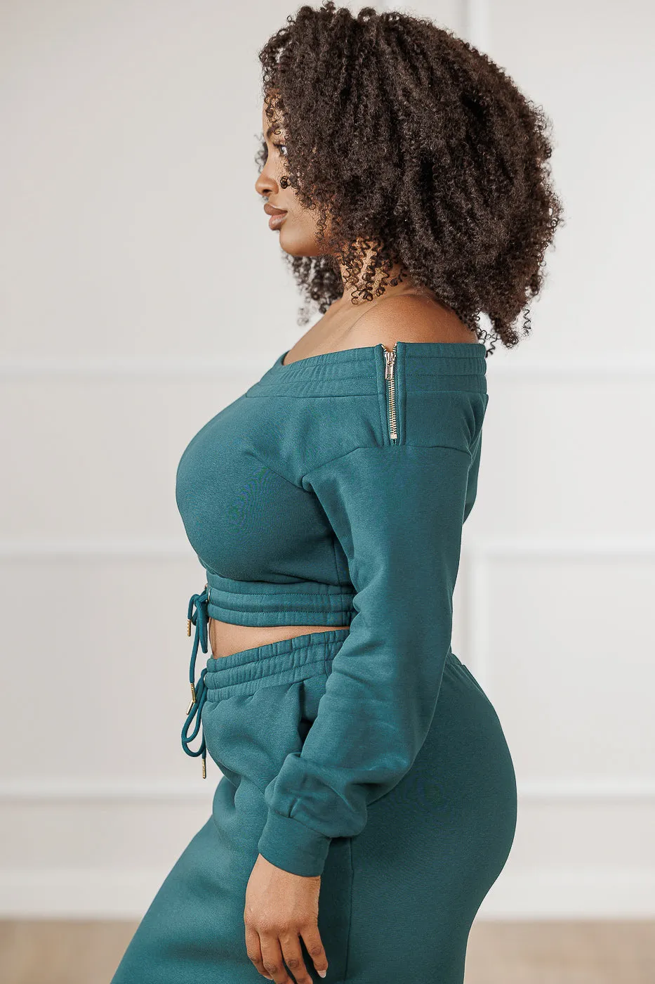 Jackie Off-Shoulder Top - Emerald