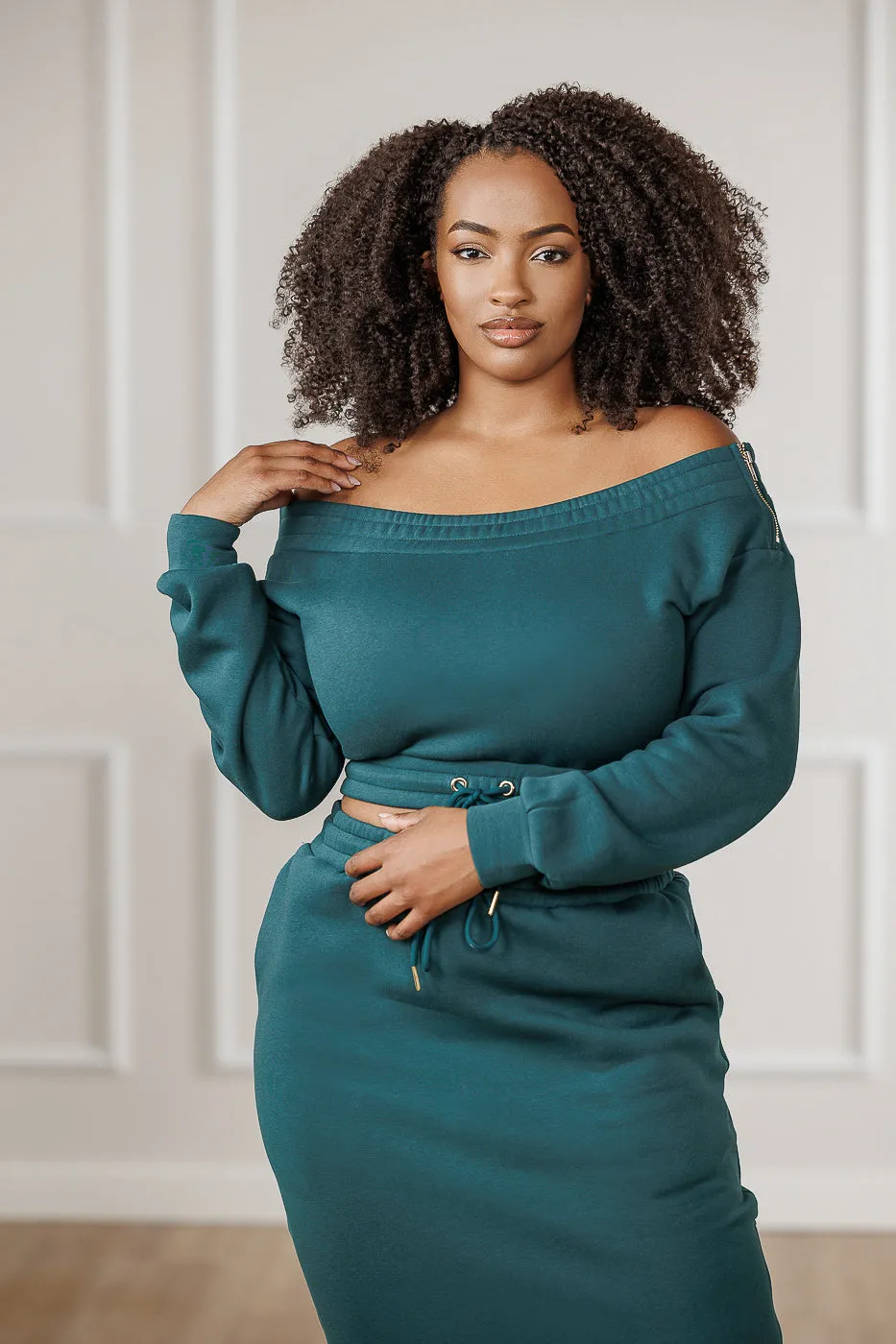 Jackie Off-Shoulder Top - Emerald