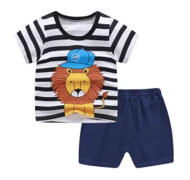Lion - Boys Cotton Printed T-Shirt & Shorts Set