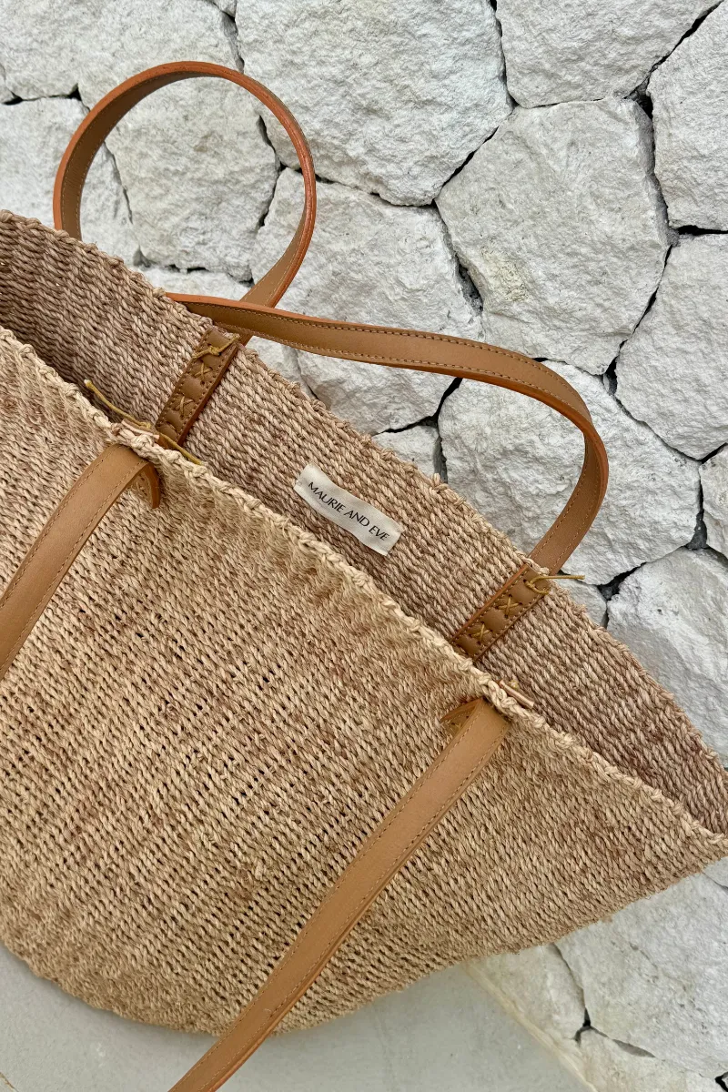 NAMASTE RATTAN BASKET - TAN