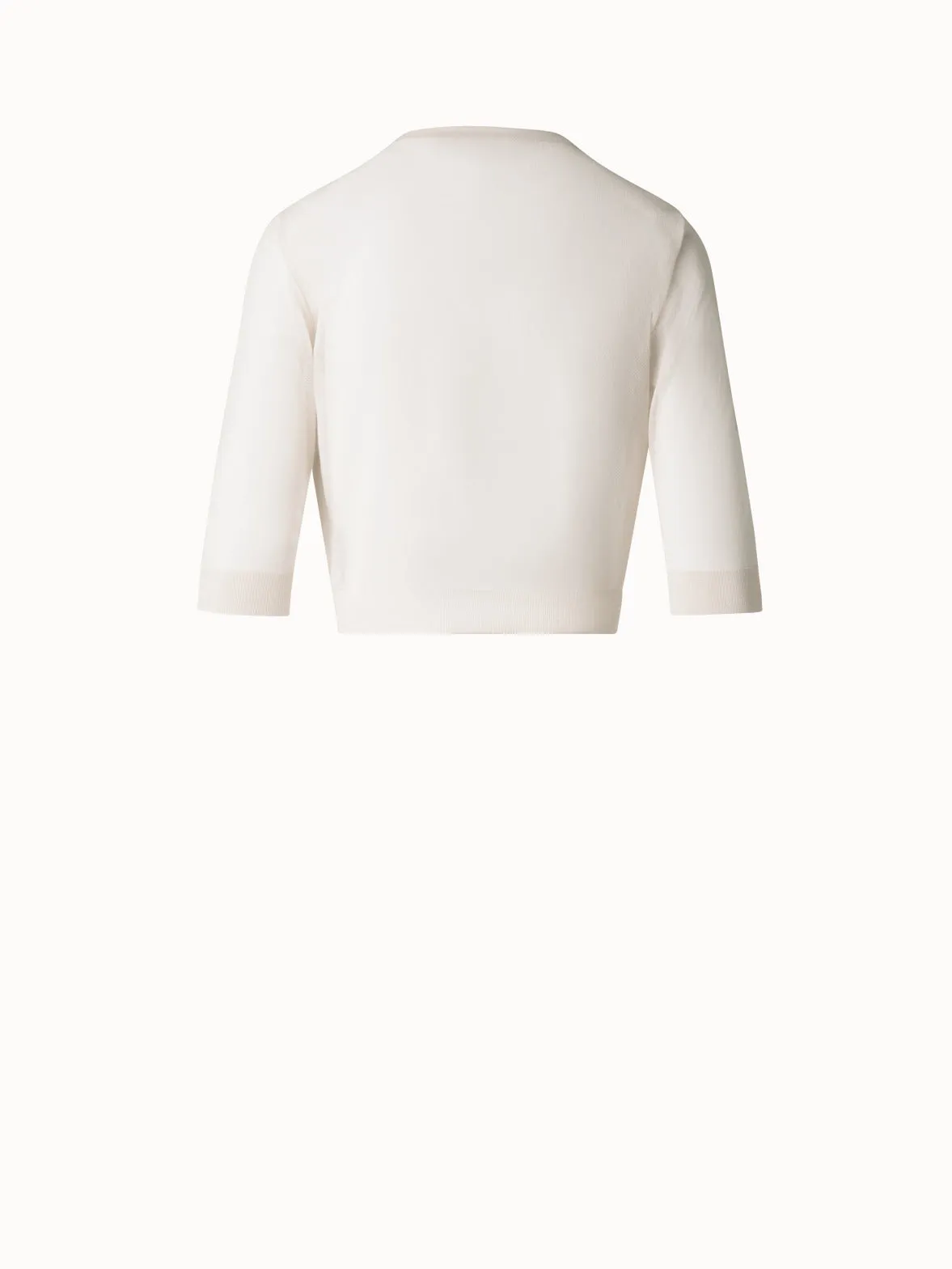 Semi-Sheer Short Knit Cardigan