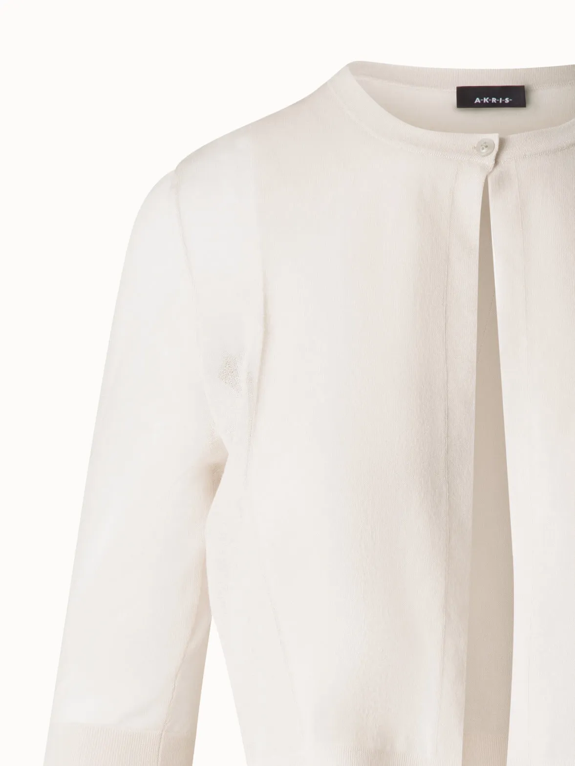 Semi-Sheer Short Knit Cardigan
