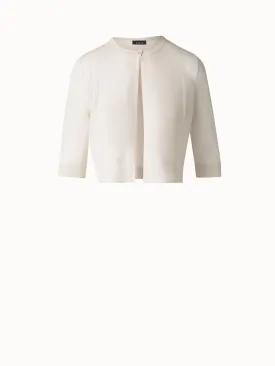 Semi-Sheer Short Knit Cardigan